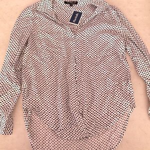 Black and White Blouse